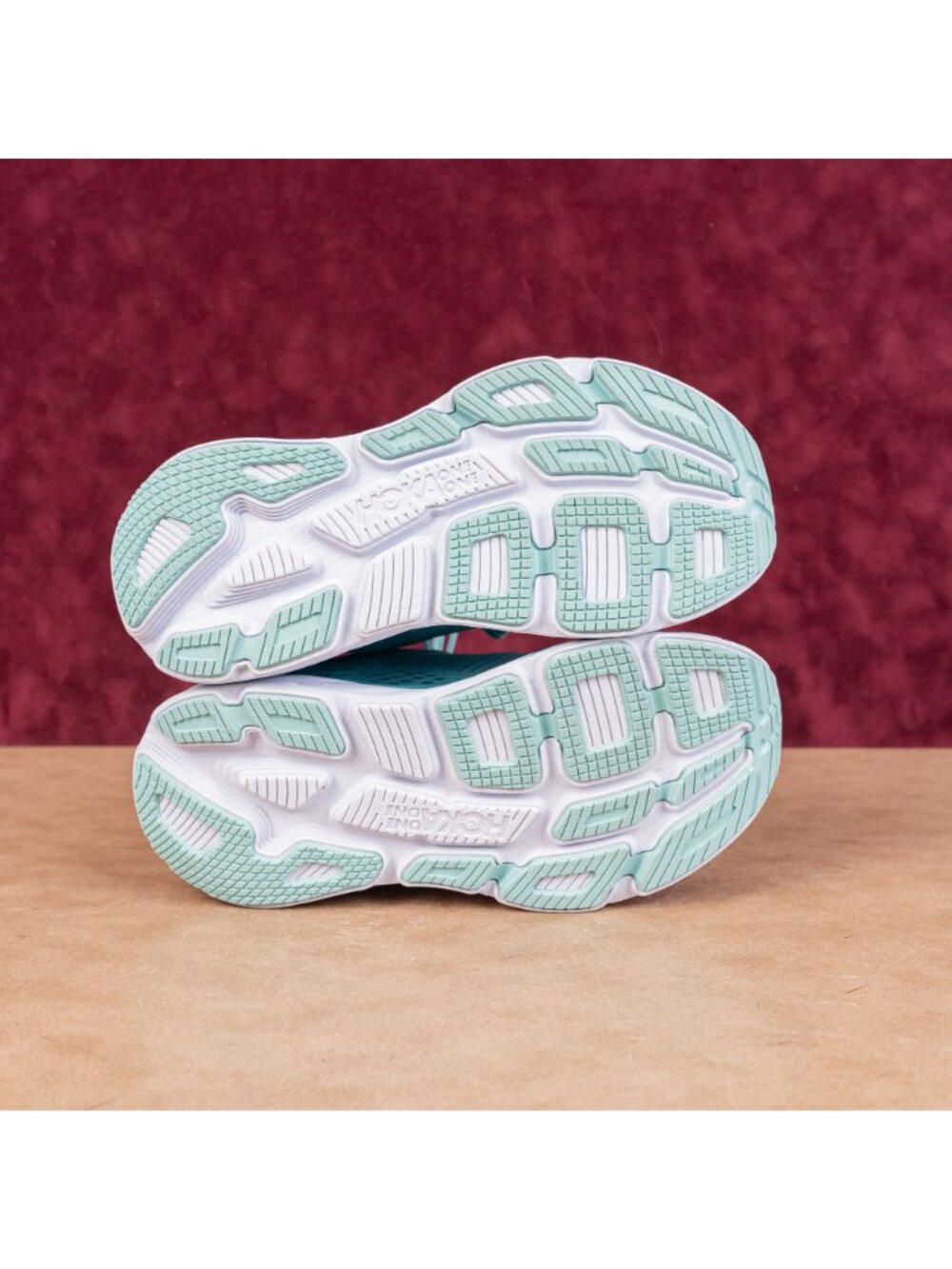 Hoka Women Bondi 7 Aqua Fabric Lace-up Running Sneakers sz 7US EUR38.5 - Picture 5 of 7